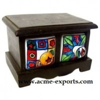 Wooden Chest With Ceramic drawer manufacturer