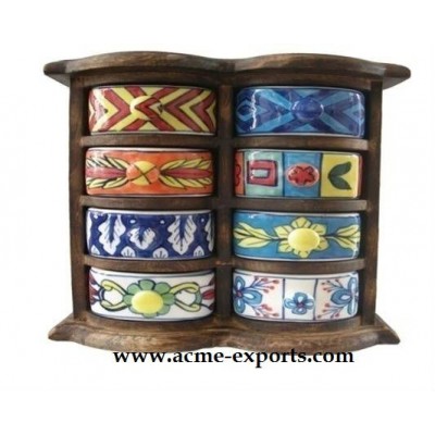 Ceramic drawer Wooden Chest Supplier From India