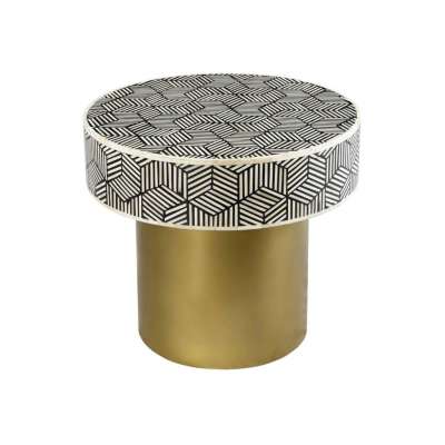 Metal Base Bone Inlay side tables for living room modern