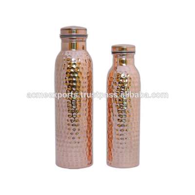 Handmade Pure Copper Design Water Bottle 600 and 900 ml