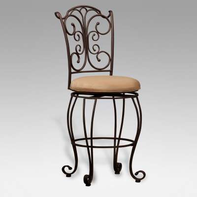 Wrought iron Wooden Stool