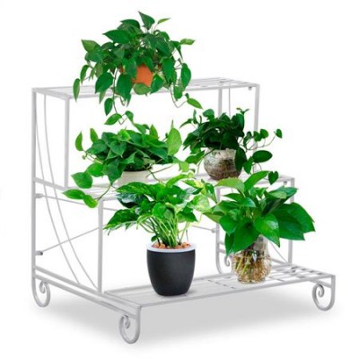 Nursery plant stand Ladder Design 3 Tier clay pot stand