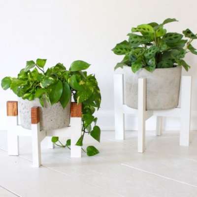 Wooden plant stand