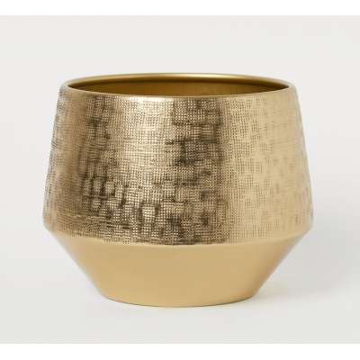 Emboss Design matte Gold candle containers